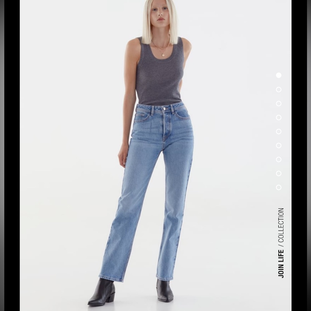 NWT Zara high-rise straight leg jeans